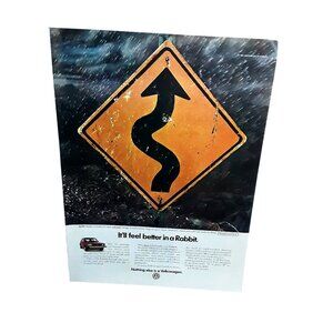 1983 Volkswagen Rabbit Print Ad Vintage VW Car Automotive Advertising